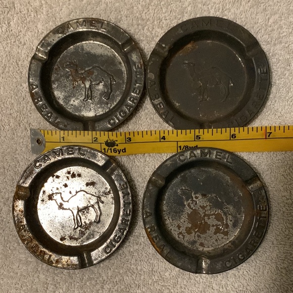 Vintage Camel Pressed Tin Advertising Ashtray - A Real Cigarette - Picture 7 of 8